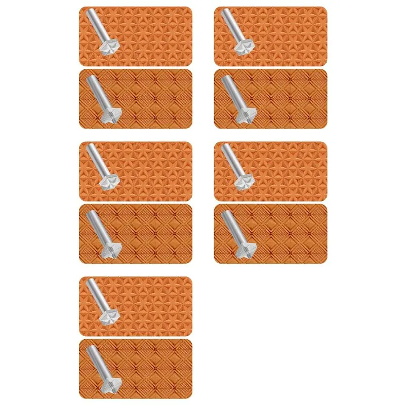 【ORNAMENT】Leather Stamps 10 Pieces Professional Leather Border Stamping Tools For Leather Craft Working