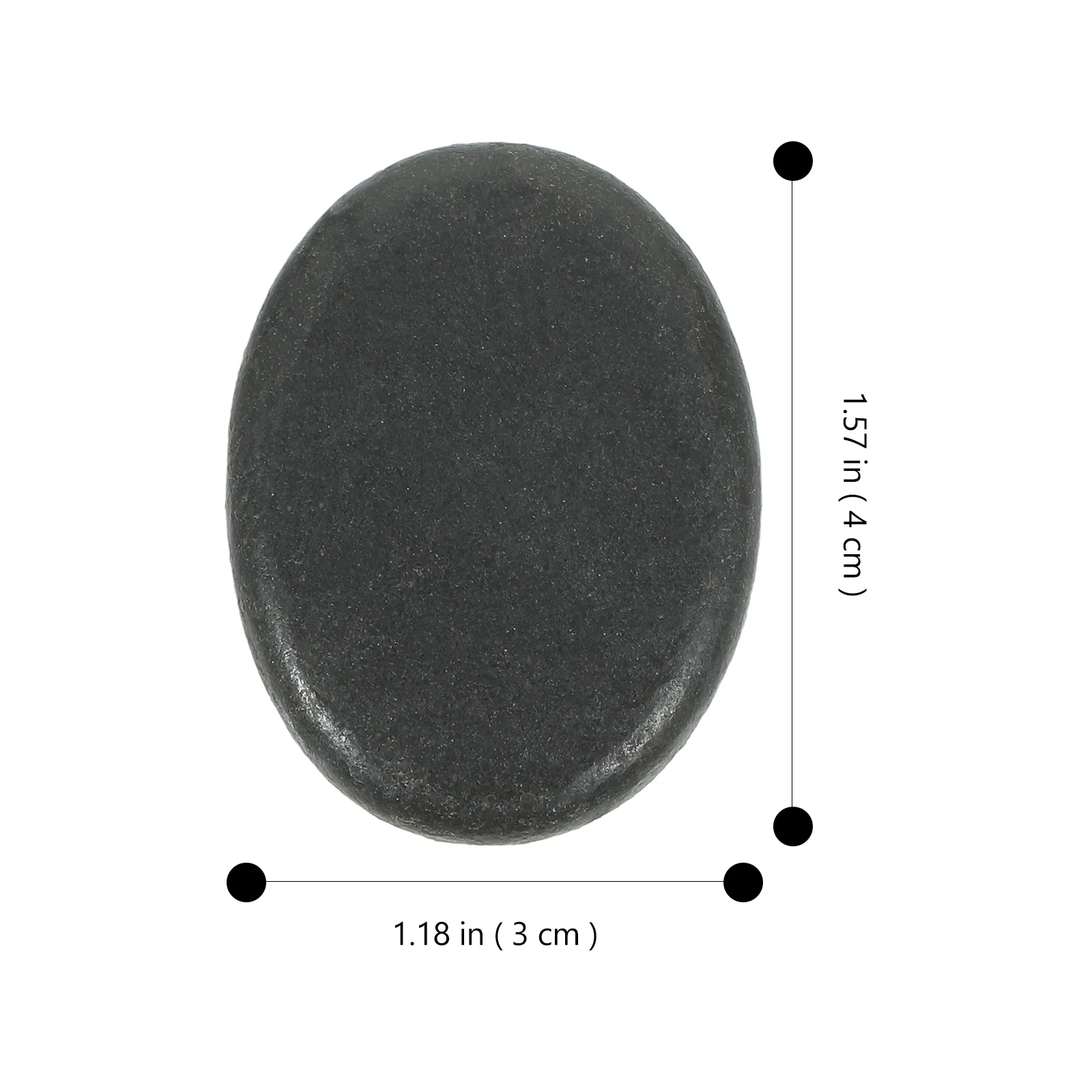 6 Pcs Skin Care Massage Stones Energy for Spa Flat Black Absorbent