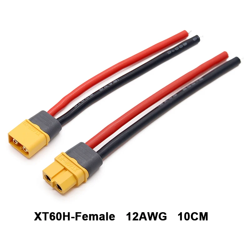 XT60 Cable Connector Male Female XT60H Plug with Sheath Cover 12AWG Silicon Wire for RC Lipo Battery FPV Dron