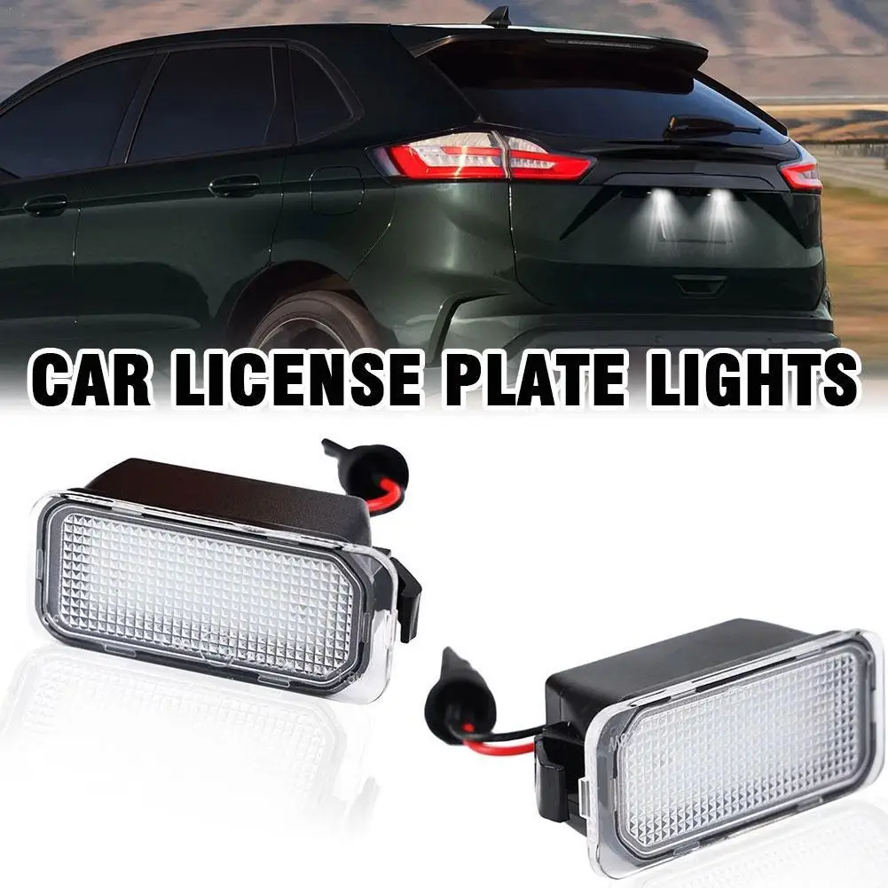 

2Pcs License Plate Light for FORD KUGA S MAX MONDEO MK4 MK5 MK2 FIESTA 2008-2019 FOCUS ABS Plastic 12V LED Number Signal Light