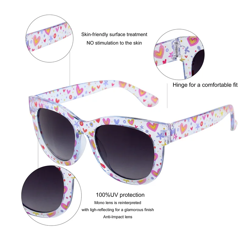 Kenbo Eyewear Cute Square Sunglasses for Kids Girls Children\'s Sun Glasses UV400 Protection De Sol Gafas With Case and Box