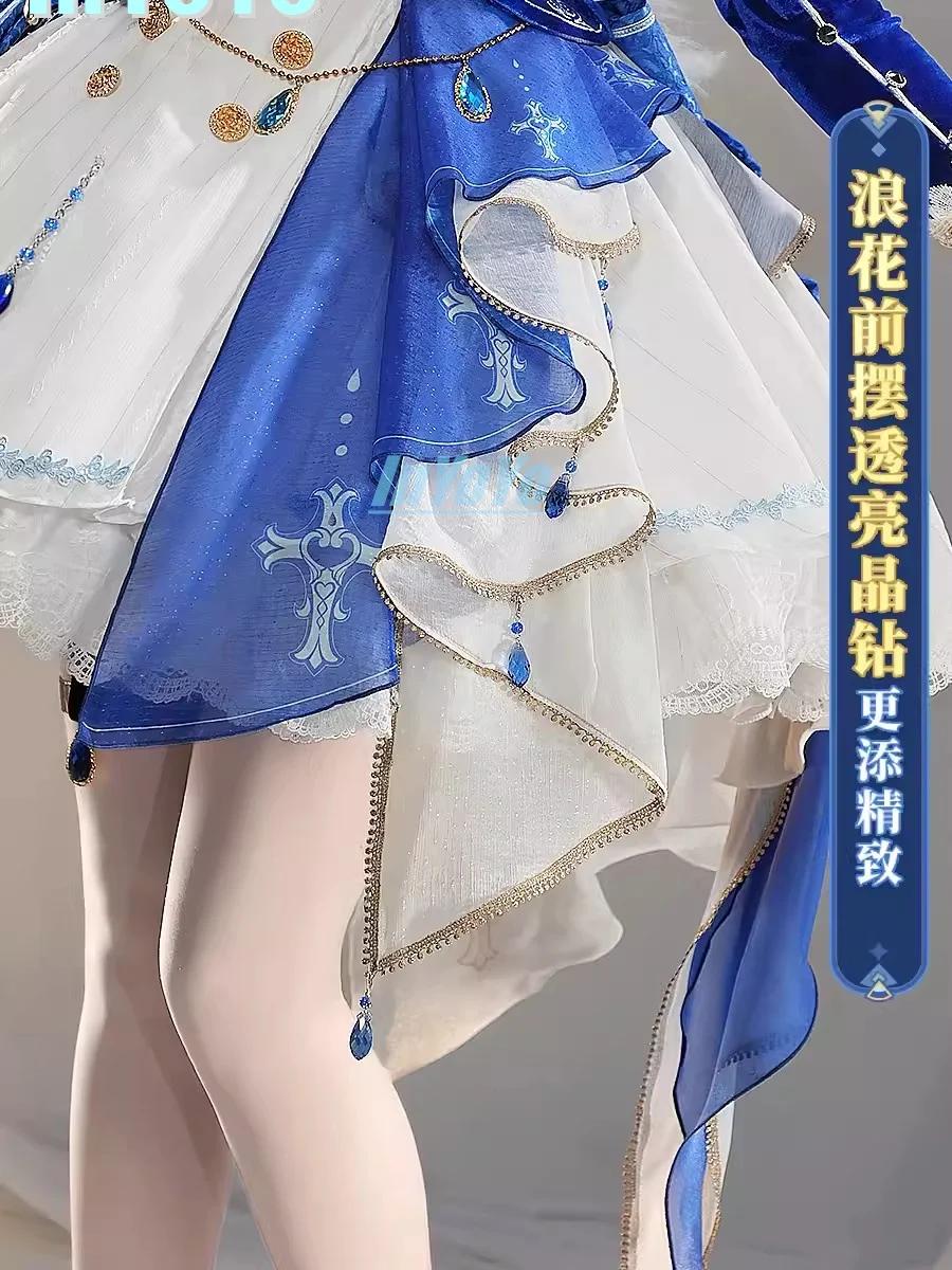 InYOYO Furina Cosplay Kostuum Genshin Impact Blauw Dans Muziek Mooie Lolita Jurk Spel Pak Halloween Party Outfit Vrouwen Nieuwe