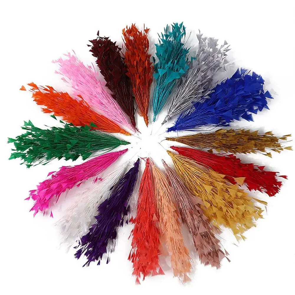 DIY Multicolor Turkey Feathers Free Bendable 25-30CM Feather Headpieces Triangle Tipped Artificial Feathers Party Headdress