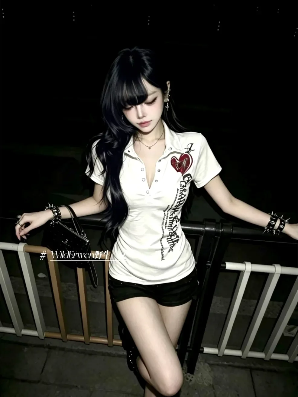 

Subculture Y2k Dress Up Hot Girl White Short Sleeved T-shirt Women Vintage Vintage Slim Fit Waist Top Ins Women Clothing