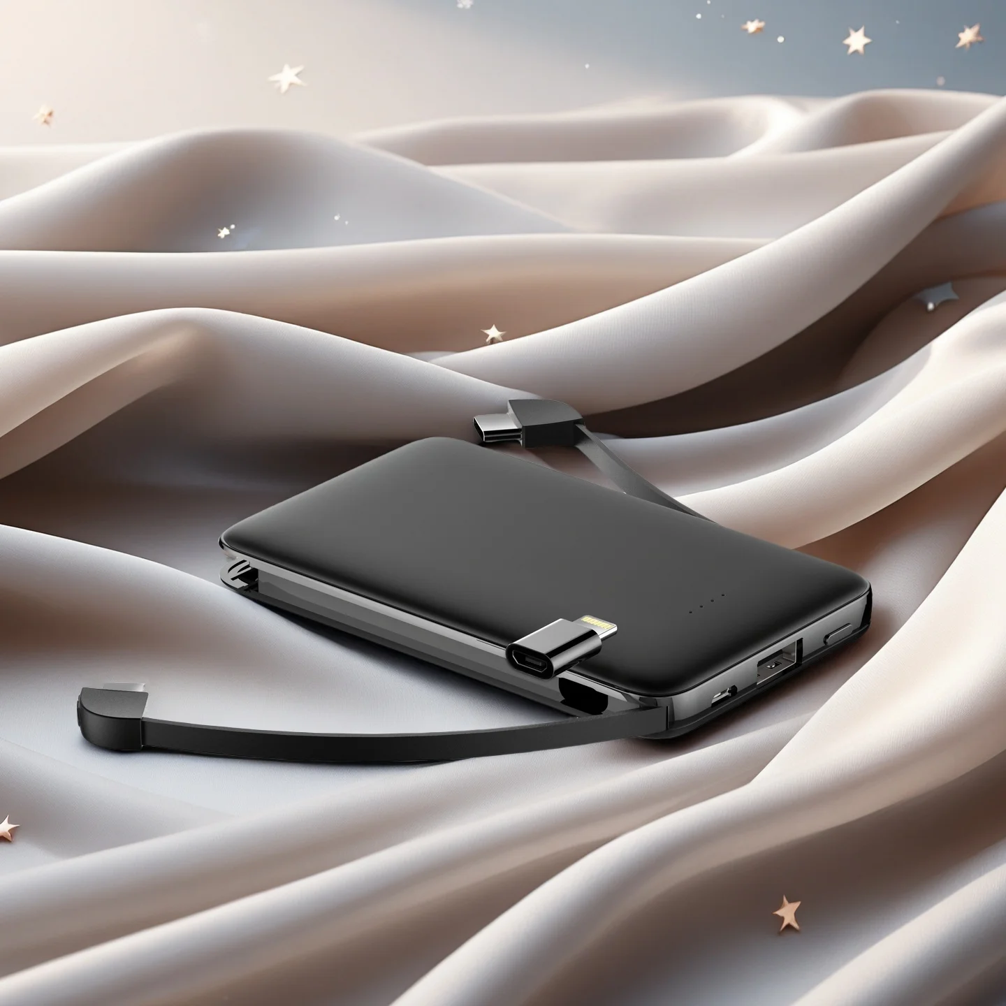 

Ultra-thin Power Bank 5000mAh Built-in Cable Phone External Battery Powerbank Charger for Xiaomi Poco iPhone Samsung iPad