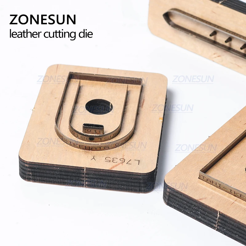 ZONESUN Custom Leather Die Cuts For Handmade Luggage Tag DIY Wedding Favors Cutting Clicker Die Steel Rule Die Leather Tools