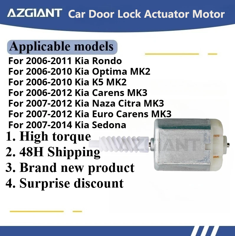 

AZGIANT Car door lock motor for 2006-2014 Kia Rondo/Optima MK2/K5 MK2/Carens MK3/Naza Citra MK3/Euro Carens MK3/Sedona DIY