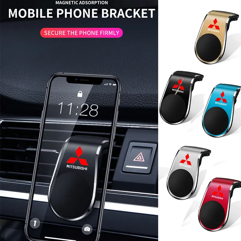 Soporte para teléfono de coche, soporte magnético para ventilación de aire, soporte GPS, protección para Mitsubishi outlander Triton L200 ASX Mirage Pajero Eclipse Colt