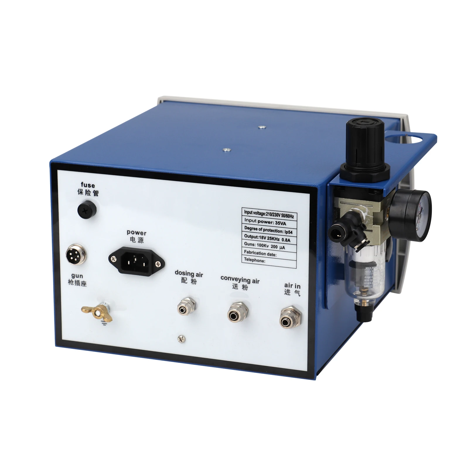 Unidade de pintura 603, máquina de revestimento em pó eletrostático, teste de laboratório, revestimento em pó eletrostático com copo aplicável para casa