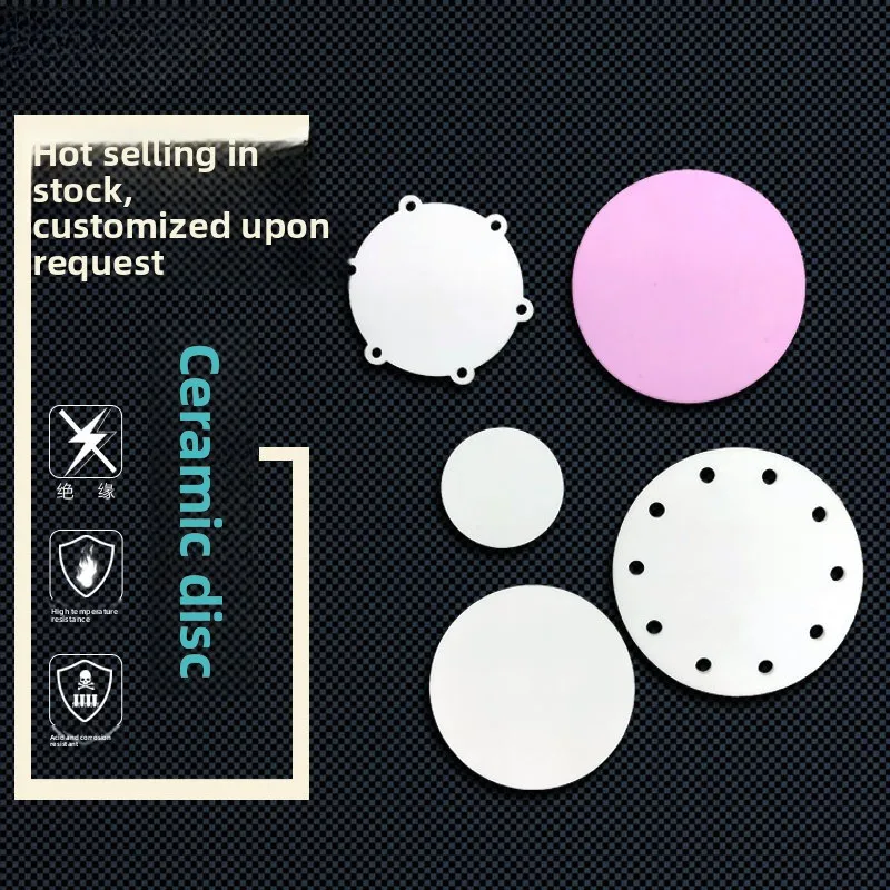 

10PCS Insulated Heat Dissipation Ceramic Wafers Al2O3 95 Alumina Round Plate With Hole Aluminum Oxide Electric Ceramics