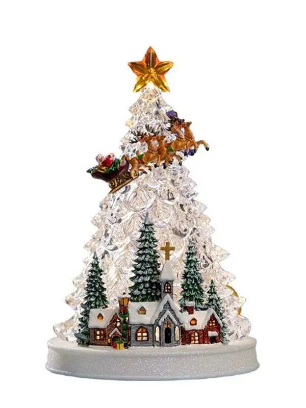 Christmas Christmas tree acrylic town music, music box, ornaments