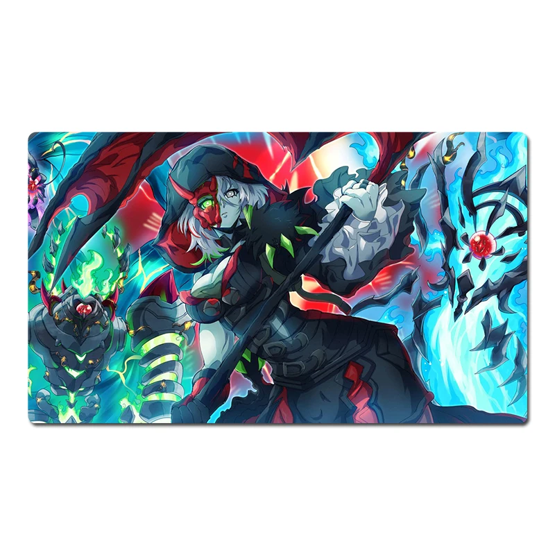 

YuGiOh Playmat Diabellstar the Black Witch Коллекционный коврик для карточных игр TCG CCG Коврик для мыши Настольный коврик Бесплатная сумка 60x35 см
