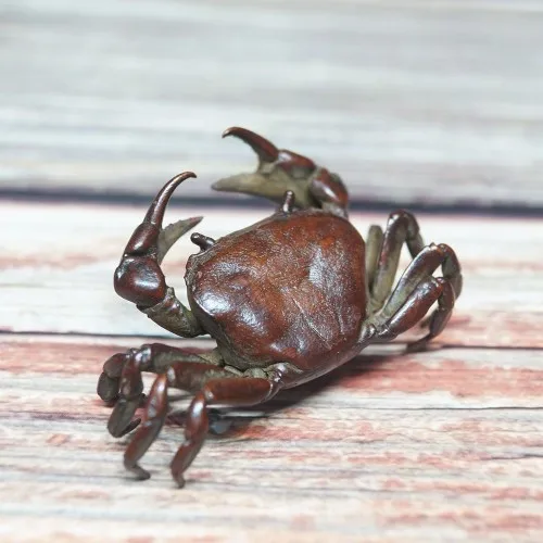 

Su Gong Copper Crab Windfall Fortune Tea Pet Tea Play Japanese Copper Worm Cover Clearance