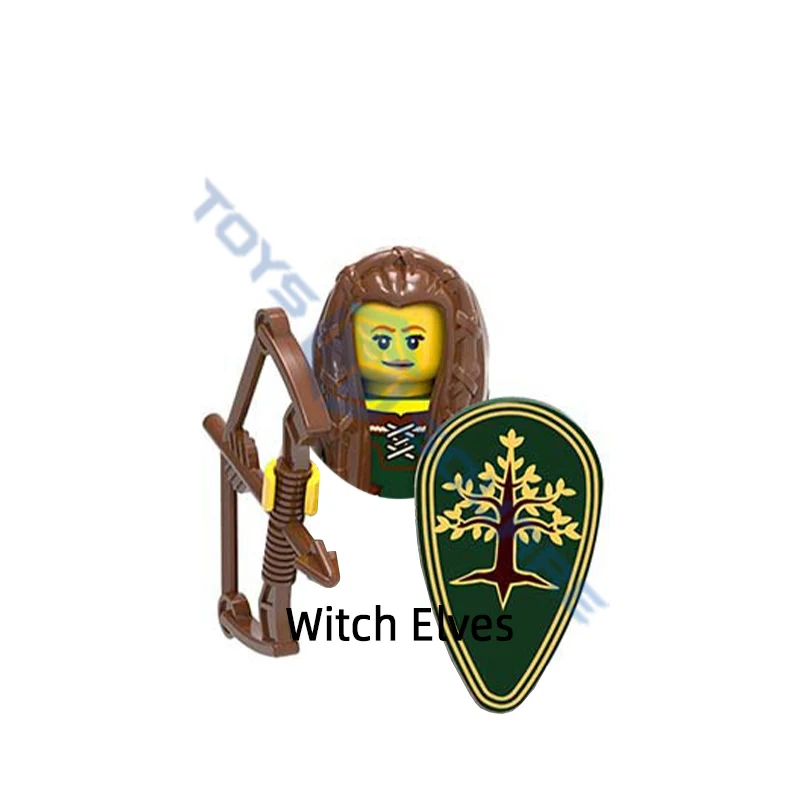 The Medieval Rome Fighters Commander Elf Hunter Female Highland Warrior Witch Elves Model Blocks MOC Bricks Set Gifts Toys X0137