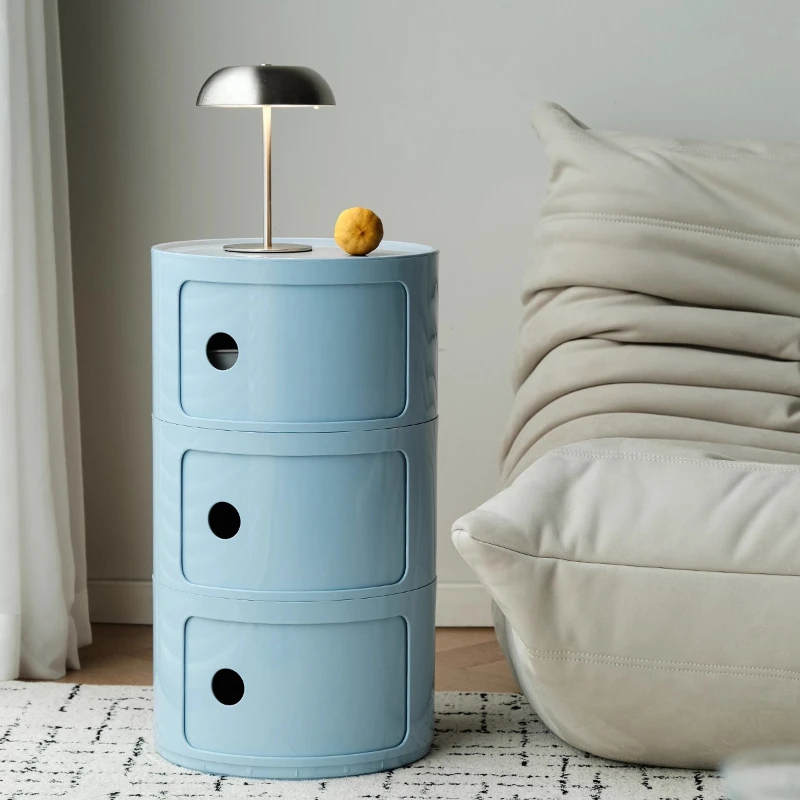 Nordic Net Red Bedside Cabinet Modern Simple White Round Creative Mini Simple Small Side Table Portable Nightstands Furniture