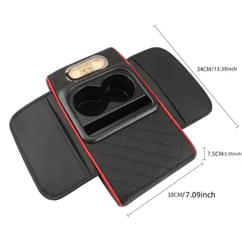 汽車扶手箱加厚增高墊扶手墊附口袋紙巾杯架記憶棉手肘支撐增高墊 8 最佳銷售 鈴木 Wagon R 扶手 - №2