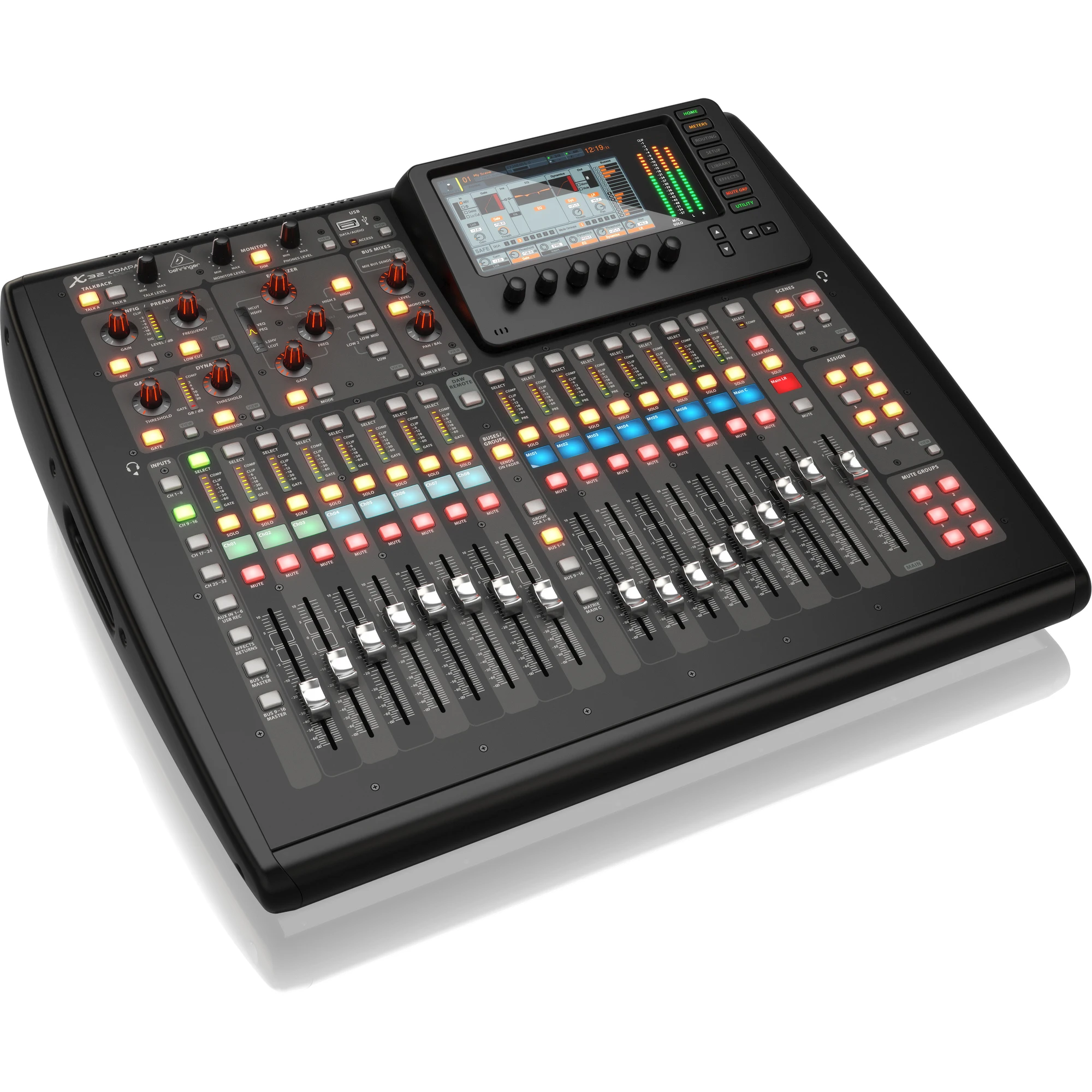 Behringer X32 Console mixer digital compacto de 40 canais para equipamentos profissionais de palco de áudio e sistema de som de exibição ao vivo