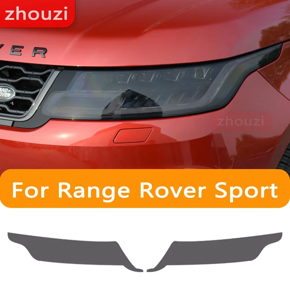 

2 Pcs For For Range Rover Sport L494 2014-2017 2018-2022 2021 Car Headlight Tint Black Protective Film Transparent TPU Sticker