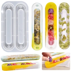 7 Slots Resin Dices Storage Box Mold Case Holder Silicone Resin Mold Rectangle Epoxy Casting Mold for DIY Crafts