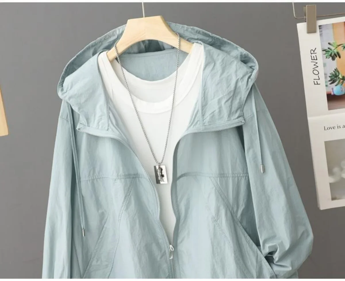 2025 Estate nuove donne tinta unita protezione solare abbigliamento outdoor moda sport viaggi ciclismo giacca grande traspirante