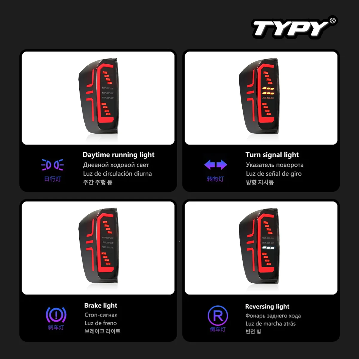 

TYPY Car For Nissan Navara NP300 Taillight 2017-2021 Upgrade Modified to New DRL Dynamic Turn Signal LED Auto Accessories