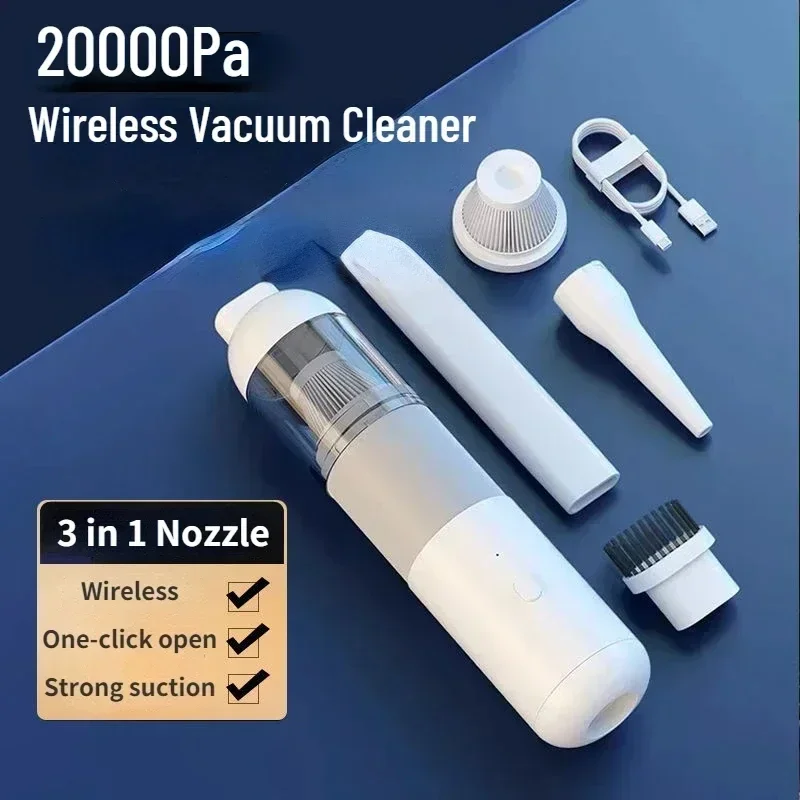 Mini Wireless Car Vacuum Cleaner High Suction Cyclonic Wet Dry Rechargeable Handheld Vacuum for Pet Hair Car Home Office