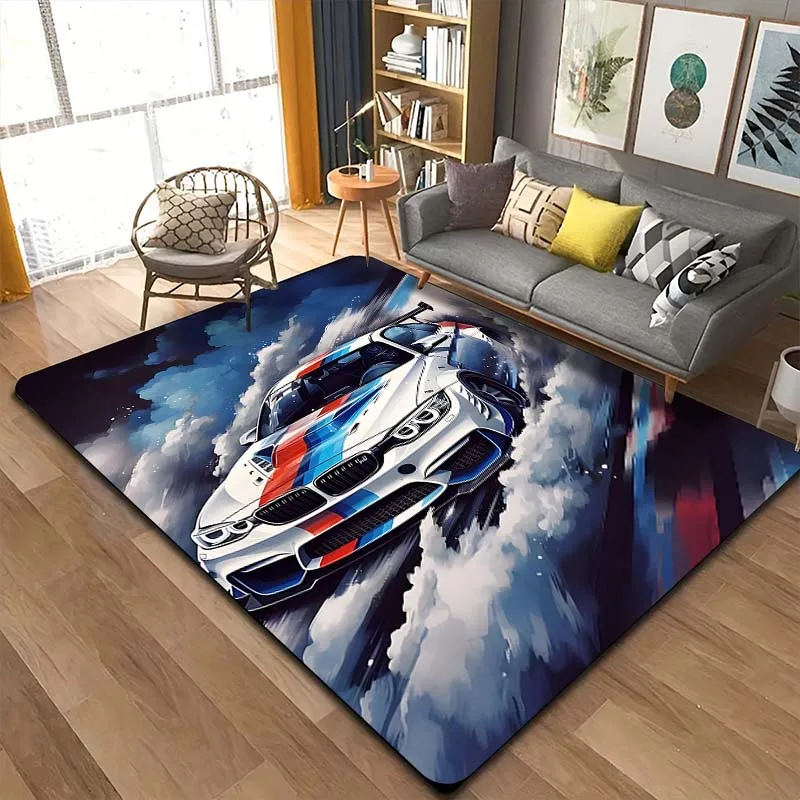 Cool Car Sports Car Pattern Living Room Bedroom Carpet Bedside Bathroom Floor Mat 15Sizes Area Rug Cloakroom Home Decor Sofa Mat