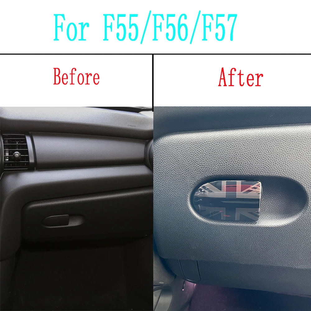 Union Jack Car Glove Box Handle Decorative Storage Box Cover For MINI Cooper S JCW F55 F56 F57 Clubman F54 Countryman F60