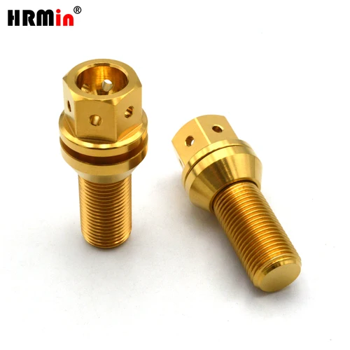 HRMin Gr5 チタンボルトネジ M14x1.5x28-45mm 6 穴フリーコーンワッシャー 10/20ps マサラティアウディ VW ベンツランボルギーニホイール用