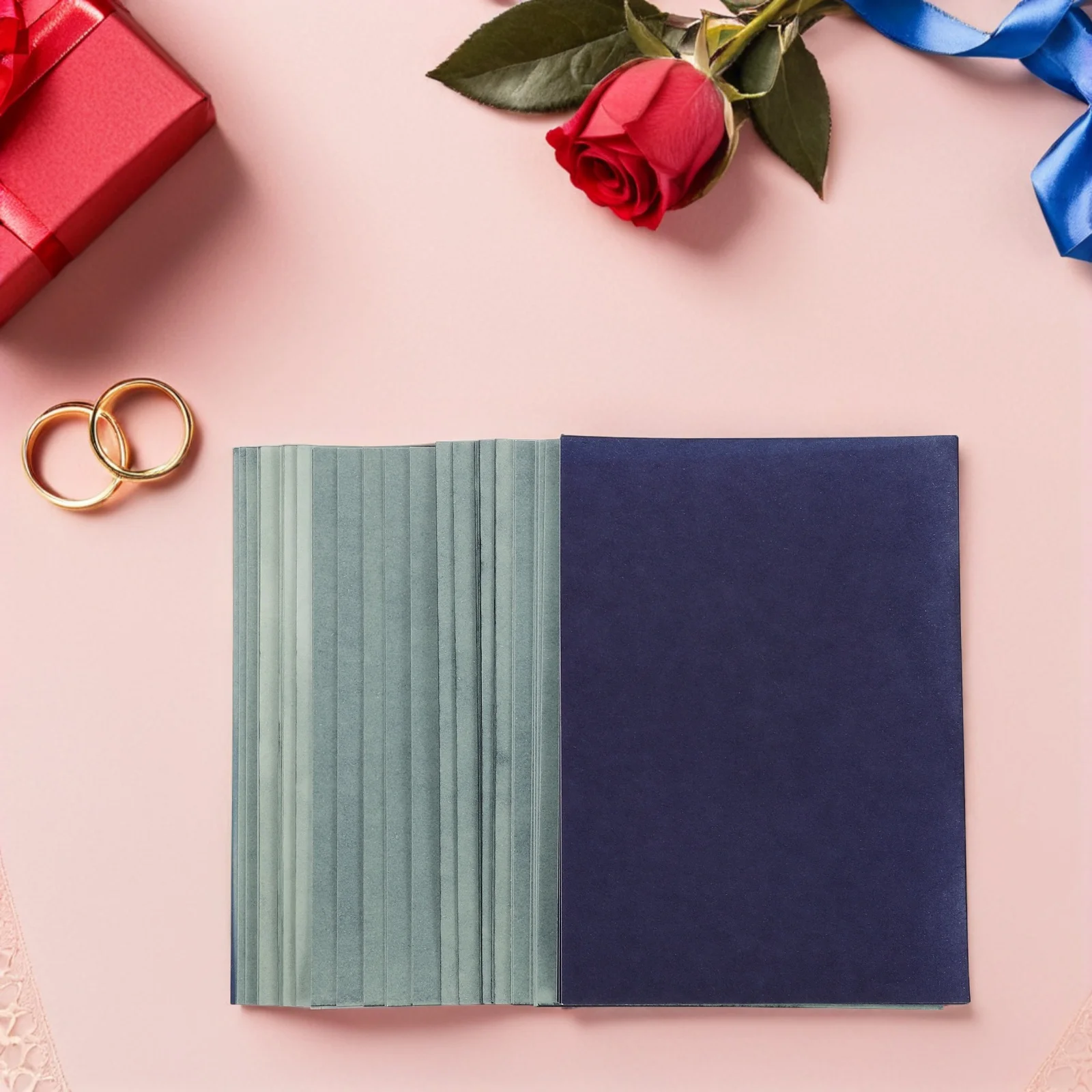 50 قطعة Cyanotype الشمس طباعة ورقة A6 ورقة عالية الحساسية التصوير الشمسي للطبيعة بصمة الحرفية لوازم الشمس الحساسة ورقة