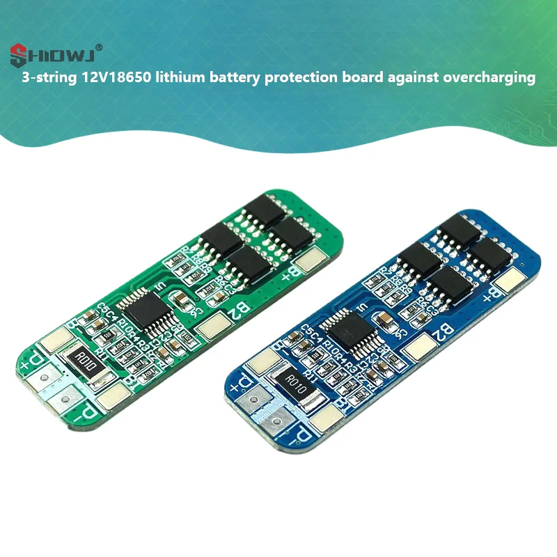 For 18650 Li-ion Battery Cell Charging BMS 11.1V 12.6V With Balanced 3S 10A 12V Lithium Battery Charger Protection Board