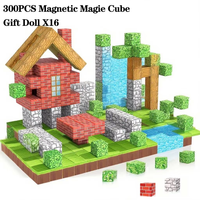 300PCS Magnetic Building Blocks World Cube Magnet World Set for Kid Age 3+ DIY Model Children Stem Best Montessori Sensory Toy