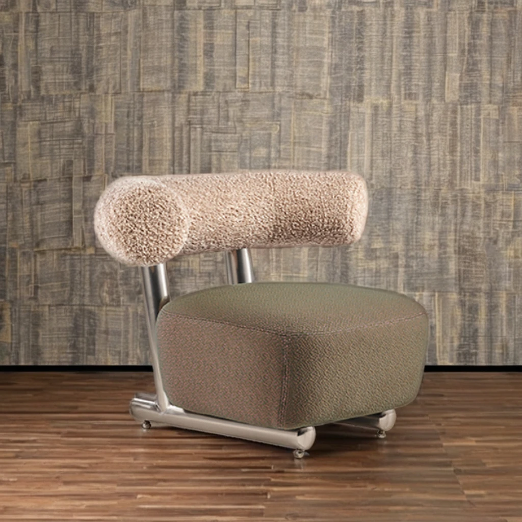 

High Quality Single Lazy Recliner Sofa Chair with Velvet Wood Bedroom Cushion Modern Armchair for Living Room Hotel Hot Sale