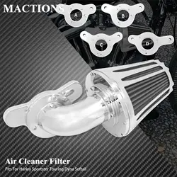 Motorcycle Chrome Sucker Air Cleaner Filter For Harley Touring Road King Glide Sportster XL1200 72 Softail Dyna Fat Boy Breakout