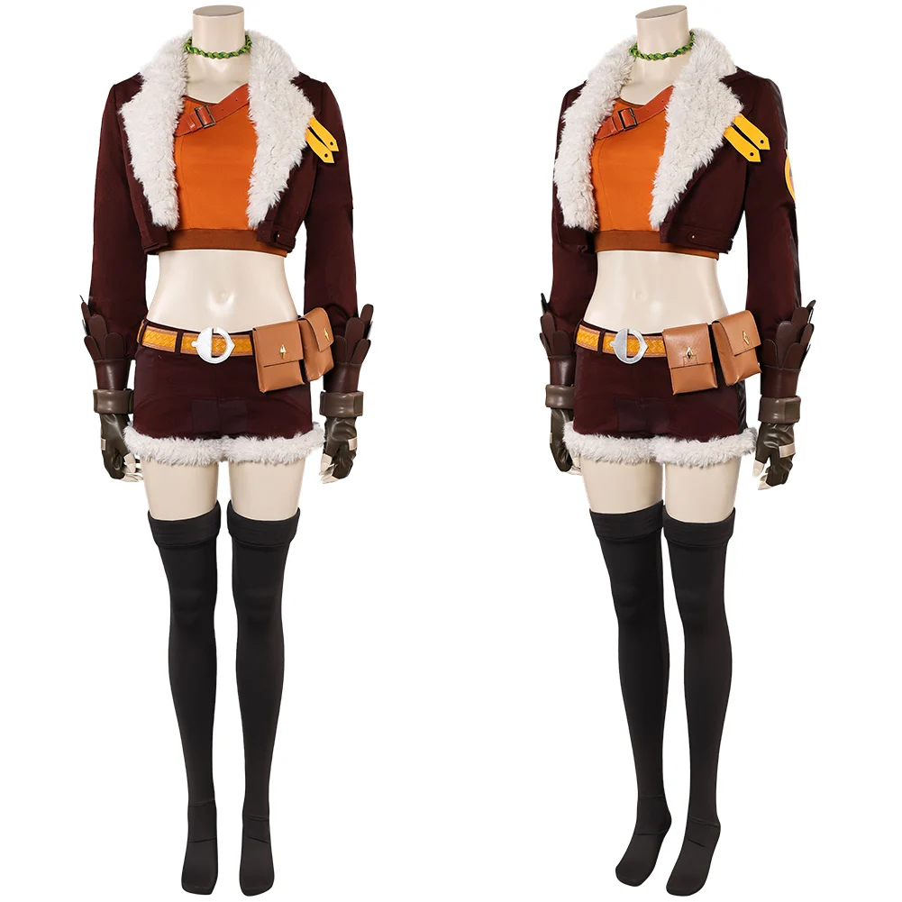 Game Rivals Doreen Green Cosplay Fantasia Squirrel Costume Tail Headband Disguise Clothes Roleplay Halloween Carnival Suit Women - view 2