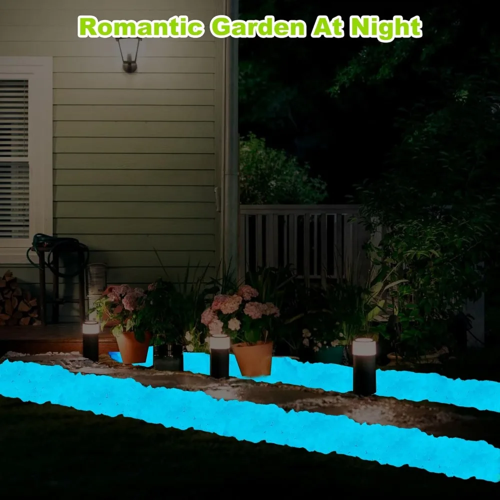 100 Pack Glow in The Dark Stones, 1cm Small Luminous Pebbles for Fish Tank, Vase, Potted Plant Decoration, Fluorescent Aquarium Landscape Rocks view 4