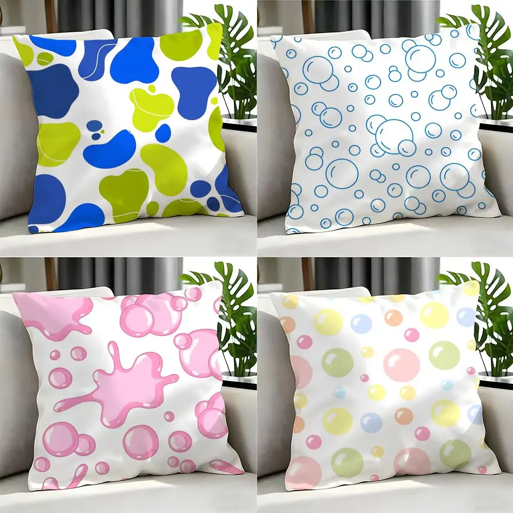 Pattern Bubble Pattern Cushion Cover Cushion Cover Set 4Pcs 50x50 45x45 40x40 Pillowcase Decorative Sofa Home Decor