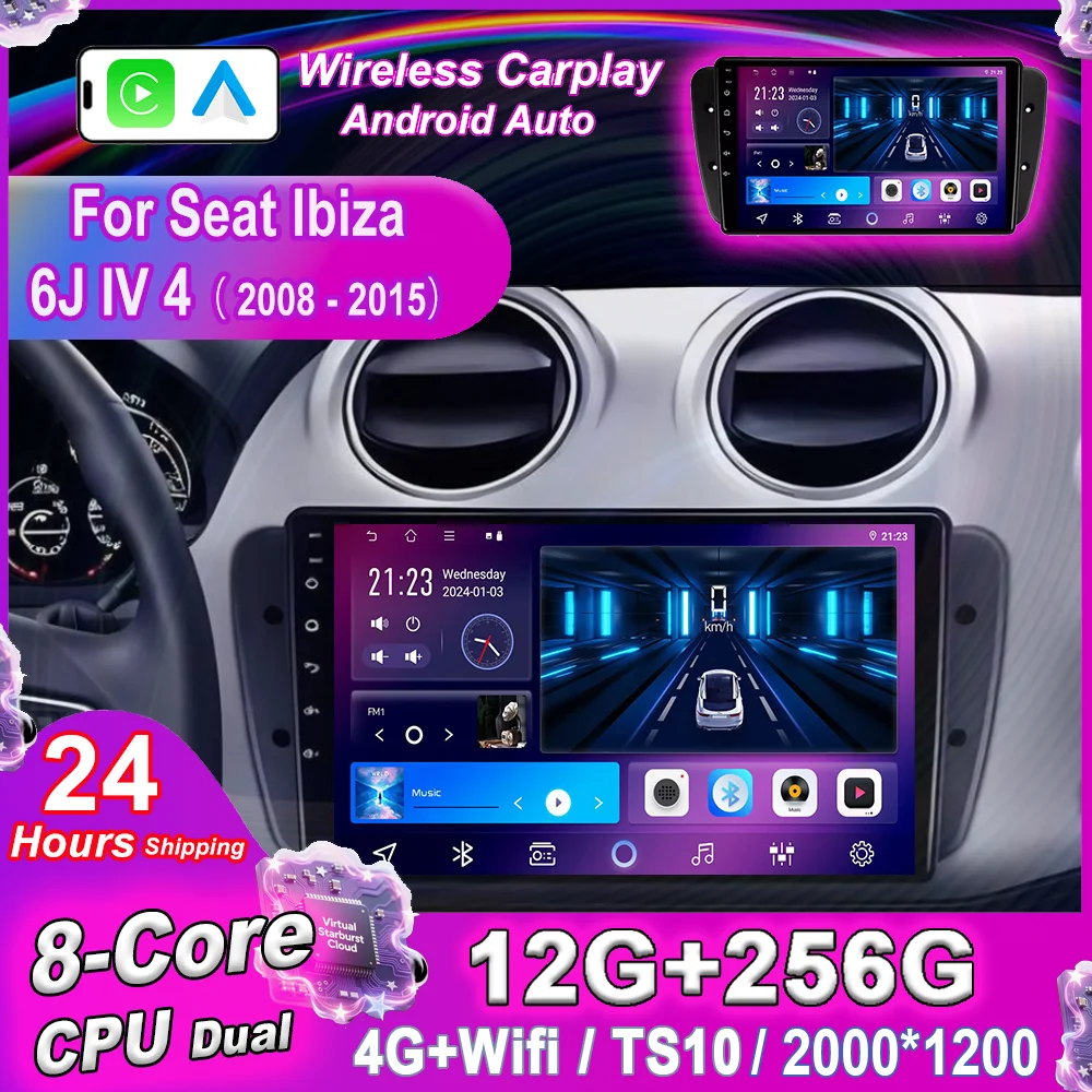 

Android Car DVD For Seat Ibiza 6J IV 4 2008 - 2015 Auto Radio Stereo Carplay GPS Navigation Multimidia Video Player NO 2din DVD