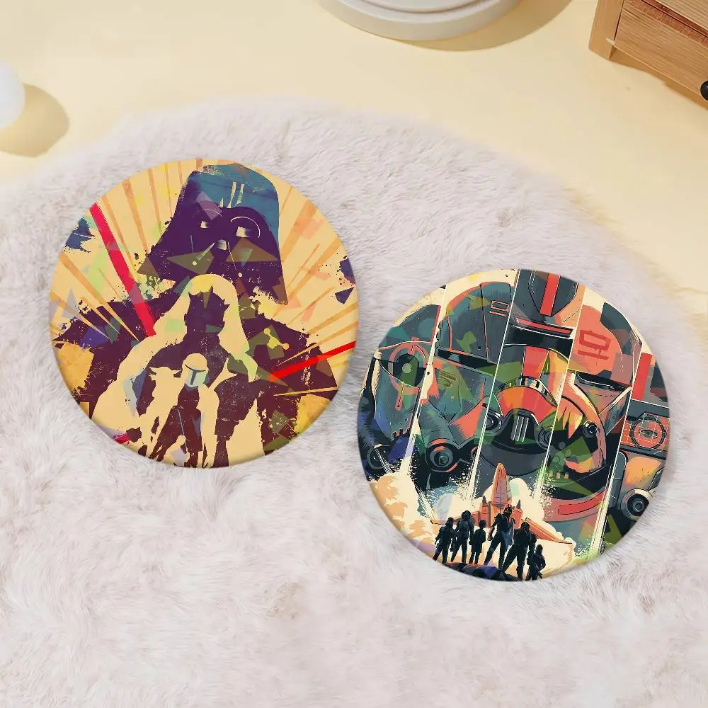 Movie S-Star W-Wars logo Badge Set Glass Shine Brooches Lapel Backpack Costume Gifts Decoration birthday