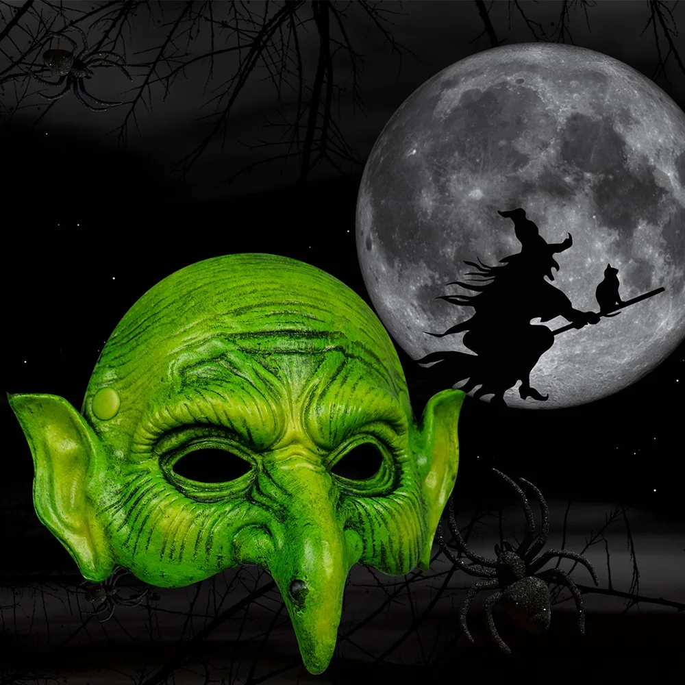 

Halloween World Warcraft monster half-face mask headgear terrifying and scary pointed-nose mask carnival performance props mask