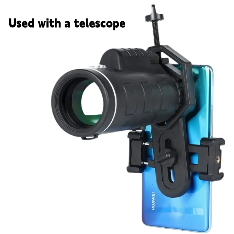 Adjustable Plastic Cellphone Adapter Mount Microscope Spotting Scope Telescope Clip Bracket Phone Stand Holder