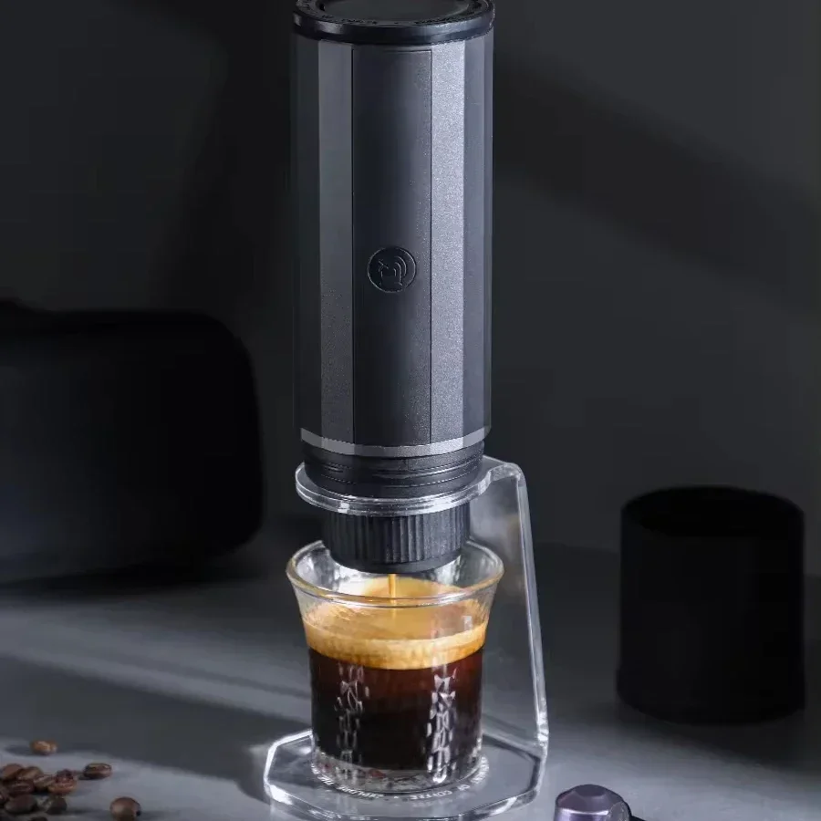 zeroHero Fully Automatic Portable Mini Coffee Espresso Machine 15 Bar Rechargeable Hot Water Outdoor Capsule Coffee Machine