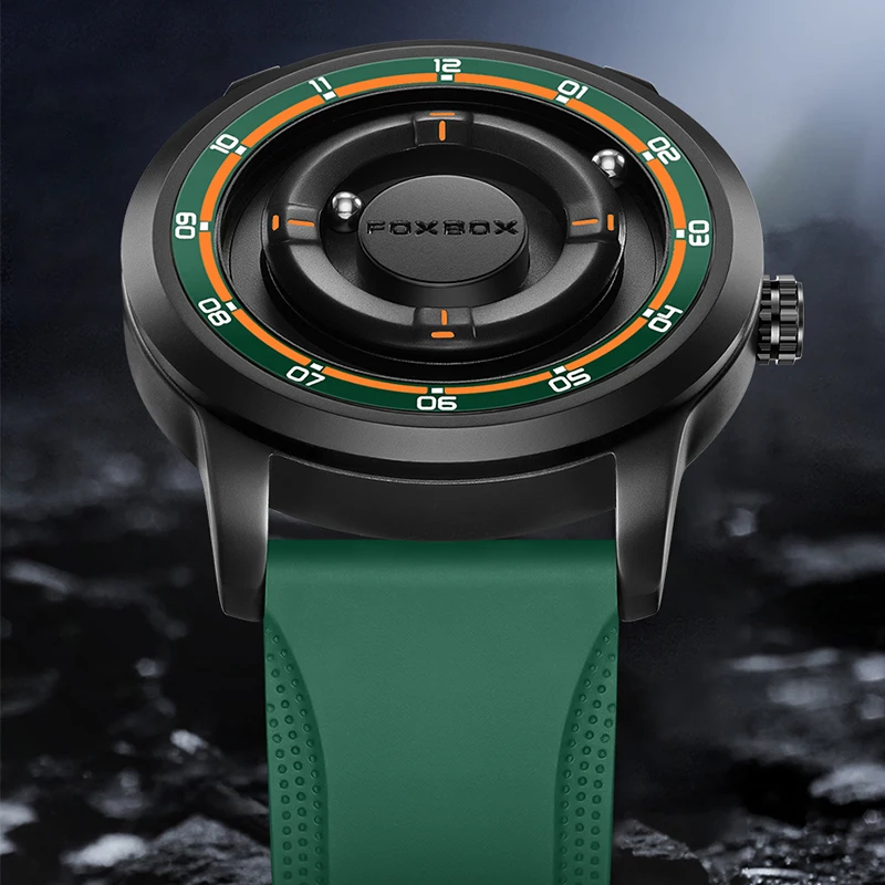 Foxbox 2025 Luxury Watches Men Creative Scrolling Beads Quartz Wristwatches Fashion Waterproof Magnetic Force Mens Watch Reloj
