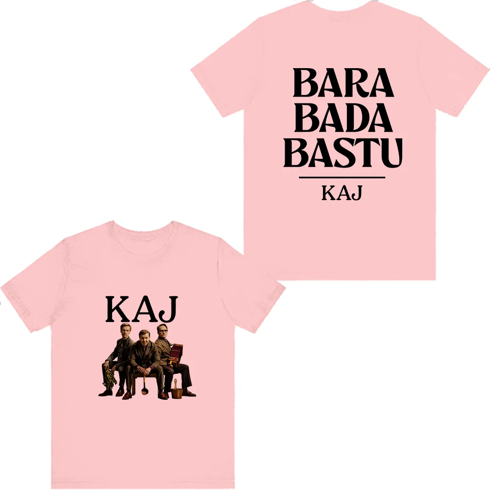 تي شيرت Kaj Merch BARA BADA BASTU Song Eurovision 2025 تي شيرت بأكمام قصيرة للجنسين ملابس علوية صيفية عصرية #5