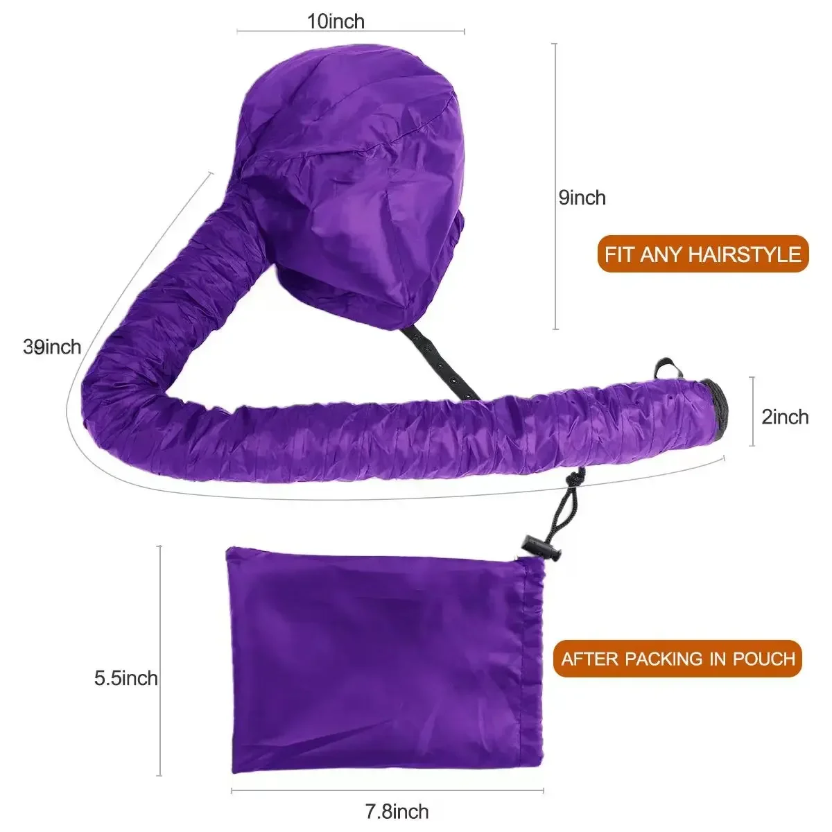 Bonnet de sèche-cheveux portable pour homme paresseux, sèche-cheveux à séchage rapide, ensemble chauffant, bonnet de cuisson à l'huile, séchage rapide domestique