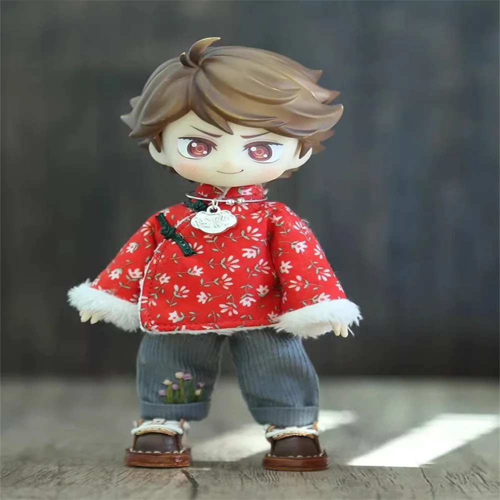 الحلزون Ob11 الملابس عموم زر الأزهار سترة قطن معطف السراويل مجموعة نموذج الملحقات في الأوراق المالية #4