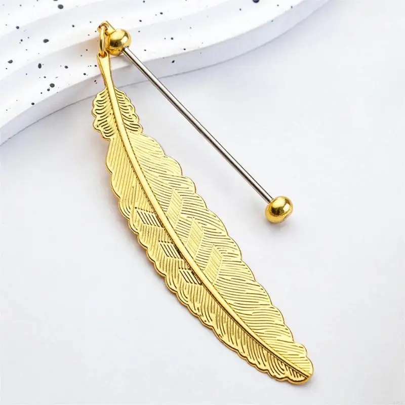 W89C Bookmarks Beadable Book Mark Metal Book Page Holder for Book Lover Gift