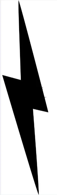 A Pair of Lightning Bolt Vinyl Sticker Stickers - Choose Size and Color