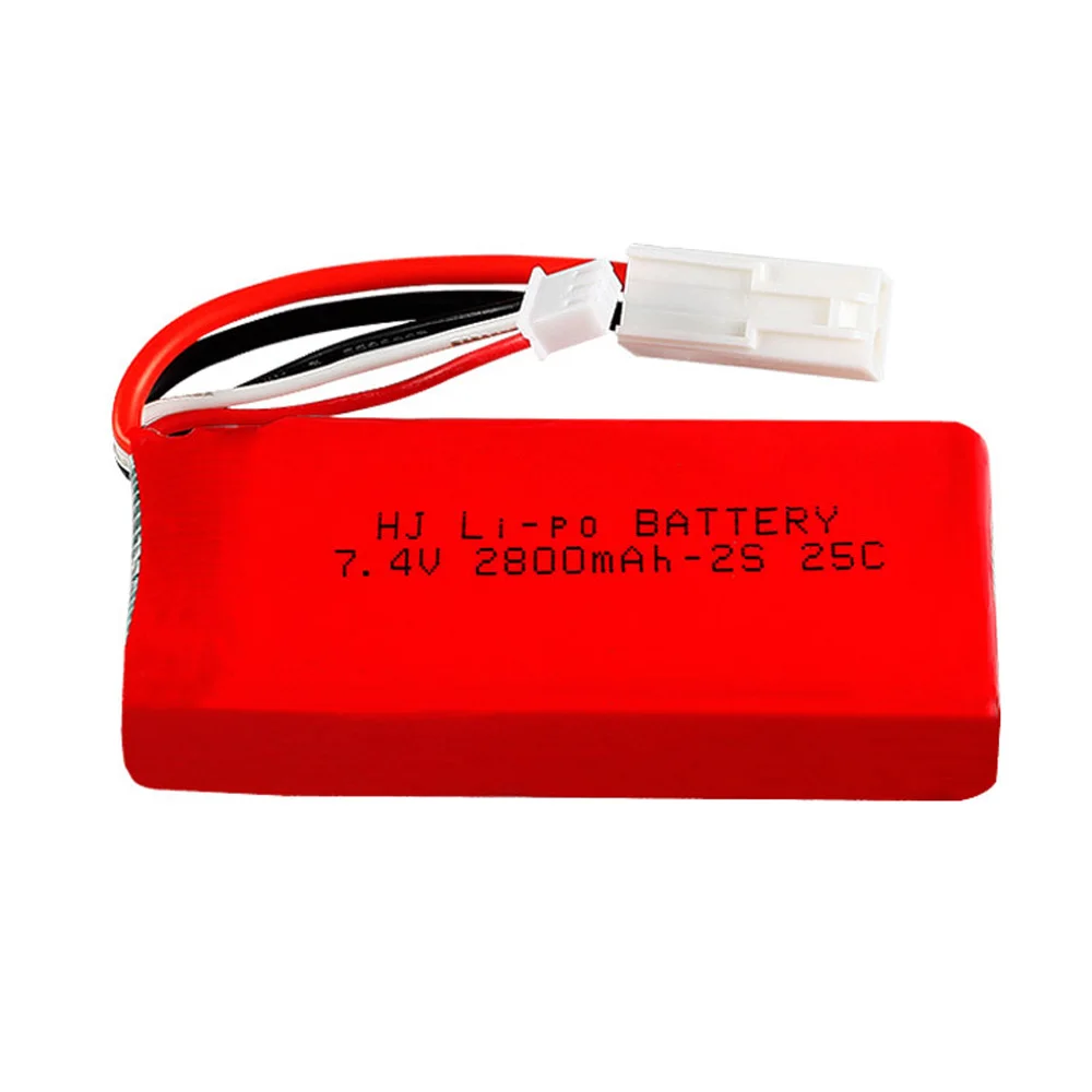 7.4V 2800mAh Rechargeable Lipo Battery for Feilun FT009 RC Boat Spare Parts 7.4 V high capacity battery with SM/JST/EL-2P/T Plug