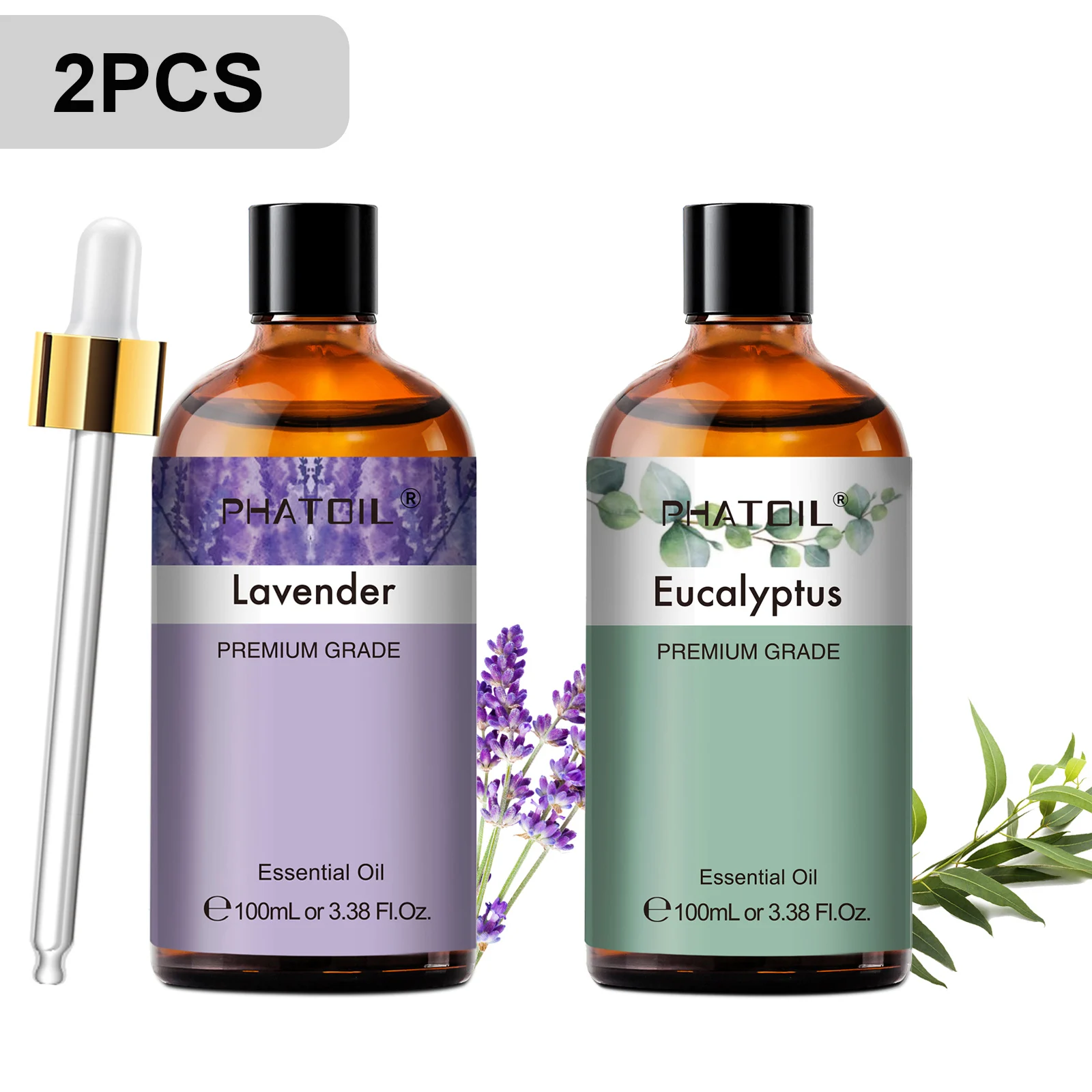 PHATOIL 2개/1개 라벤더 아로마테라피 에센셜 오 - Home Fragrance Eucalyptus 리뷰 및 가격